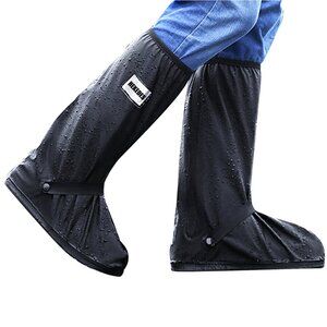 Waterproof Reusable Shoe Covers Non-Slip Reflective Zipper Foldable Travel Gear
